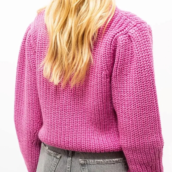 ISABEL MARANT ÉTOILE NWT Pleane Shaker Knit Sweater Jumper Pink 40 - Picture 6 of 14